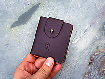 Peňaženky - Kožená mini peňaženka na karty Theia - 14525957_