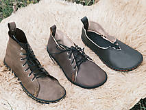 Ponožky, pančuchy, obuv - Kožené barefoot topánky - 14527402_