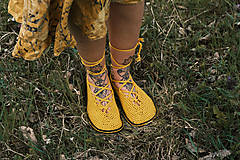 Ponožky, pančuchy, obuv - Barefoot Zaježky žlté - 14527422_
