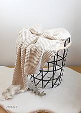 Detský textil - Prikrývka z ľanového piké, dizajnový kúsok - 14528057_