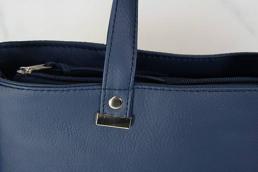 Modrotlačová kabelka JARMILA s výšivkou 1