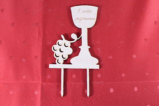 Materiál ručne robený - Zápich na tortu prvé sväté prijímanie 2 - 14527580_