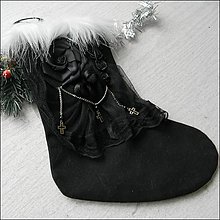Dekorácie - Gotická vianočná čižmička - 14531085_