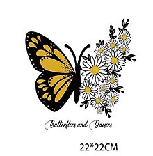 Galantéria - NZ101 Nažehľovačka motýľ 22 x 22 cm - 14530178_