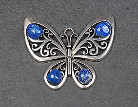 Náhrdelníky - Lapis lazuli motýľ - 14530506_