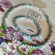Sady šperkov - Pastel Pearls Jewelry Elastic Set / Pastelový set náhrdelníka a náramku - 14534550_