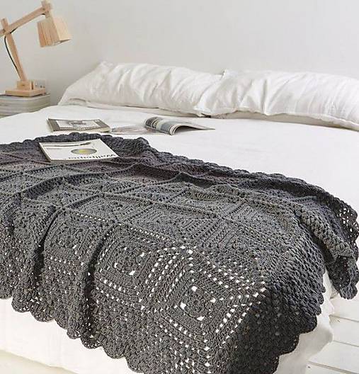 Úžitkový textil - Deka háčkovaná " Lady Hamilton III" - 14532067_