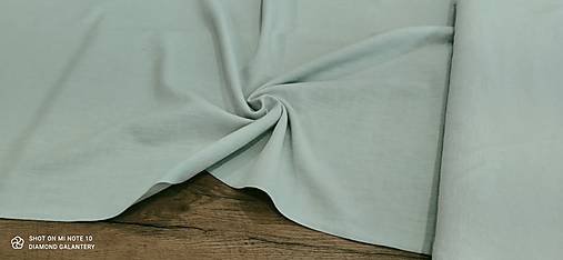 Textil - Ľanovina - Prepravná - Cena za 10 centimetrov (Svetlý mentol) - 14533007_
