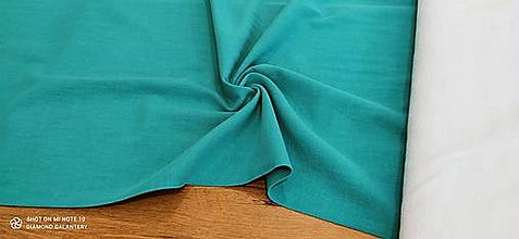 Textil - Ľanovina - Prepravná - Cena za 10 centimetrov (Tyrkysová) - 14533006_