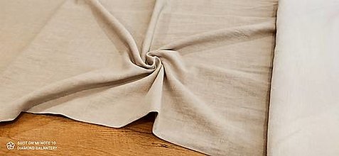 Textil - Ľanovina - Prepravná - Cena za 10 centimetrov (Režná) - 14533008_