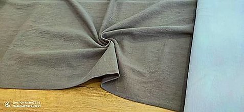 Textil - Ľanovina - Prepravná - Cena za 10 centimetrov (Sivohnedá) - 14533013_