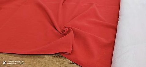 Textil - Ľanovina - Prepravná - Cena za 10 centimetrov (Červená) - 14533018_