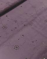 Textil - Menčester s výšivkou a flitrami - 14533501_