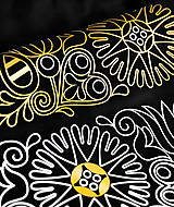 Batohy - Čierny batoh Gold & White - Flos Aureus - 14532058_