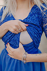 Oblečenie na dojčenie - Spoločenské šaty na dojčenie – tmavo modré - 14533704_
