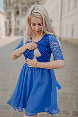 Oblečenie na dojčenie - Spoločenské šaty na dojčenie – tmavo modré - 14533708_