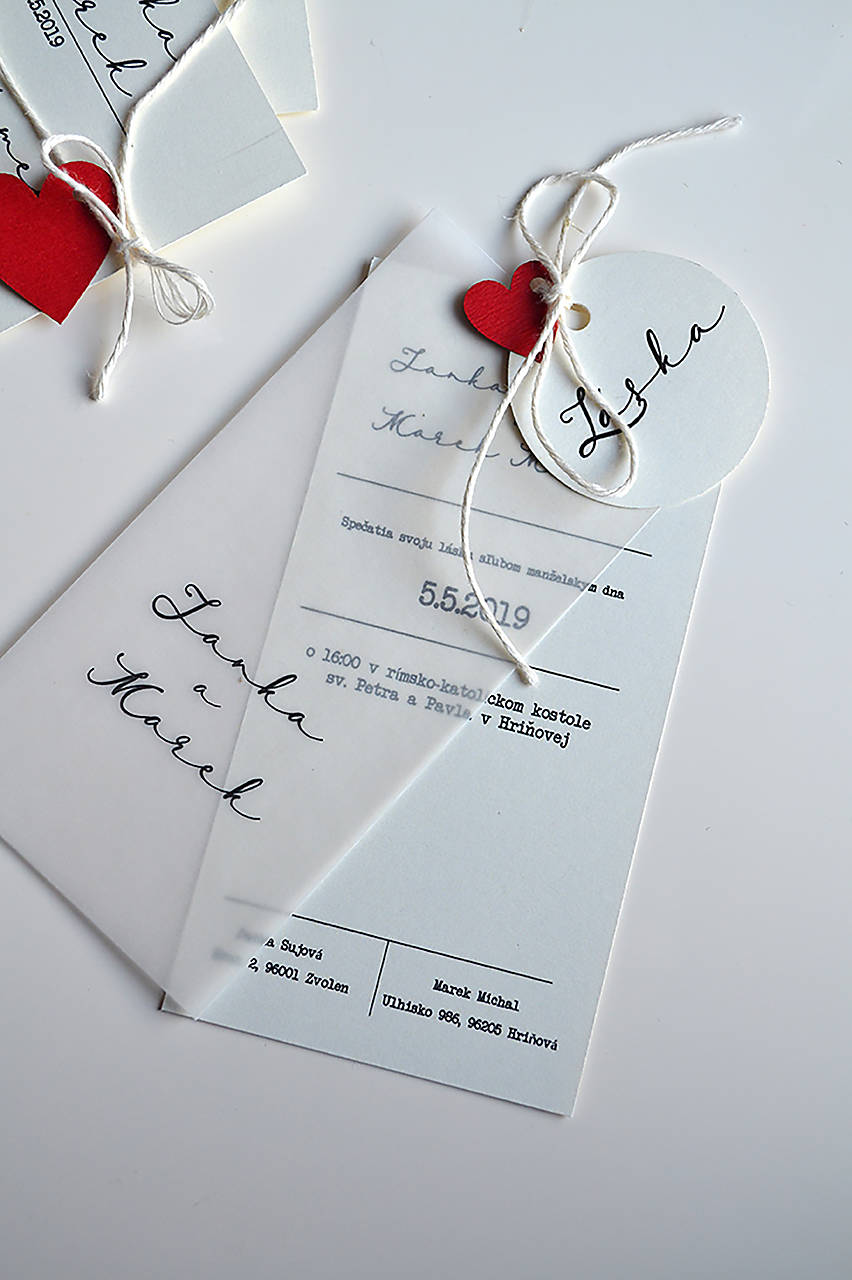 Svadobné oznámenie Transparent neutral (Svadobné oznámenie)