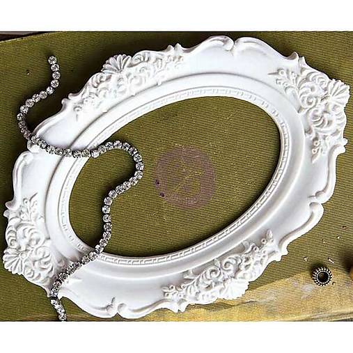Iný materiál - Oválny živicový rámik Chantilly Royal - 14537364_