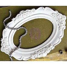 Iný materiál - Oválny živicový rámik Chantilly Royal - 14537364_