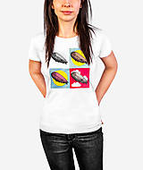 Topy, tričká, tielka - Dámske tričko Warholova vzducholoď - 14534914_