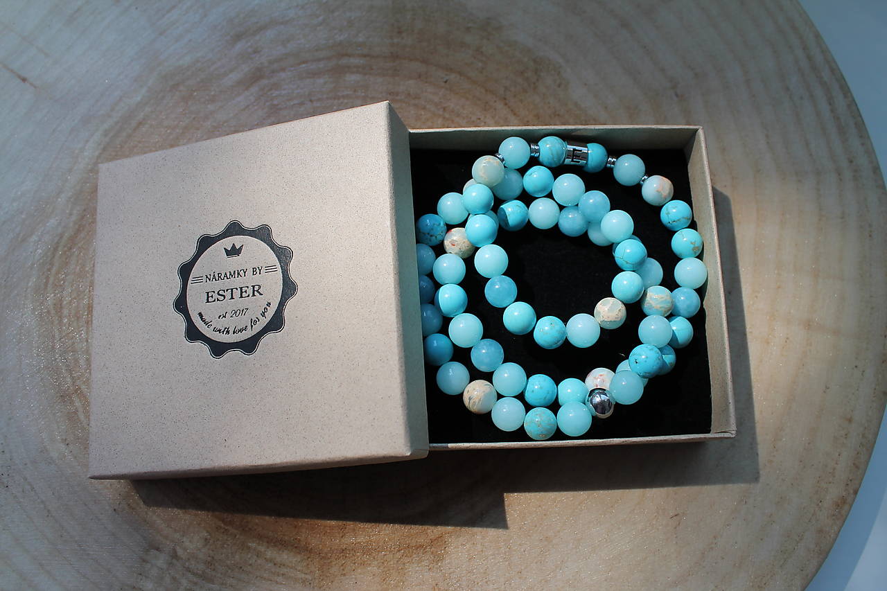 Modré leto _náhrdelník iniciálka