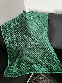 Úžitkový textil - Puffy deka krížikový vzor - 14536884_