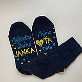 Ponožky, pančuchy, obuv - Maľované ponožky pre babku s nápisom: Najlepšia starká Janka/ Máme Ťa radi (skladom 35-38) - 14539026_