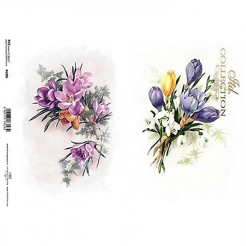 Ryžový papier na decoupage - A4 - R1990 - crocus, krokus