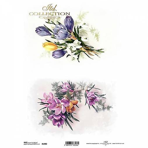Ryžový papier na decoupage - A4 - R1990 - crocus, krokus
