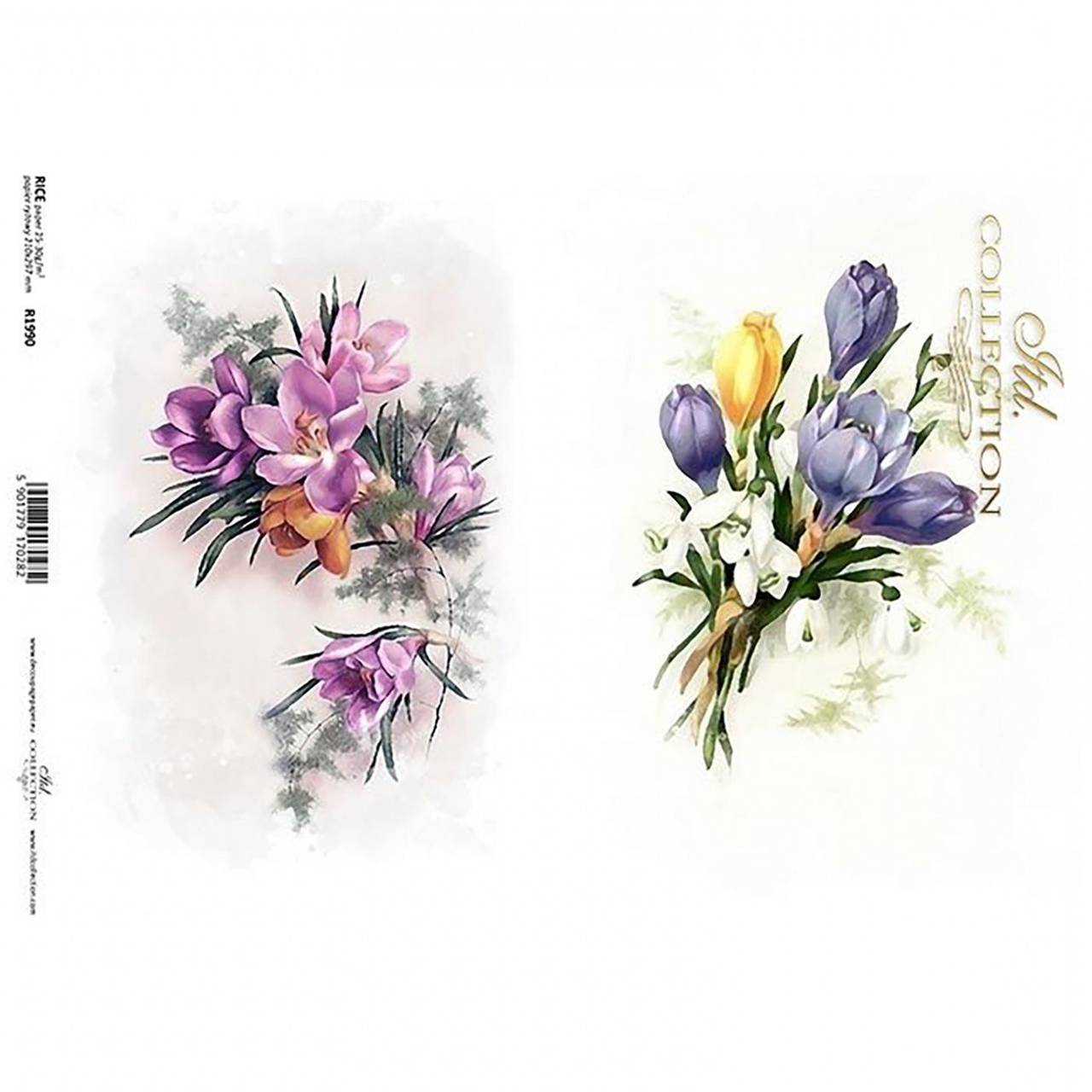 Ryžový papier na decoupage - A4 - R1990 - crocus, krokus