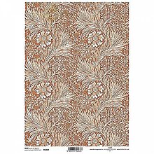 Papier - Ryžový papier na decoupage - A4 - R1869 - kvety, tapeta, vzor - 14541094_