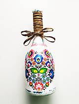 Nádoby - Víno v dekorovanej flaši, motív Všetko najlepšie - 14542662_
