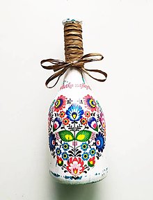 Nádoby - Víno v dekorovanej flaši, motív Všetko najlepšie - 14542662_