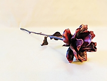 Dekorácie - Kovaná ruža - červená - 14542191_
