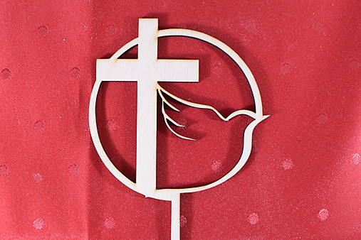 Materiál ručne robený - Zápich na tortu birmovka1 - 14541581_