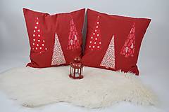 Úžitkový textil - Vianočný vankúš so stromčekmi - 14545442_