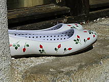Ponožky, pančuchy, obuv - Maľované balerínky - jesenné - 14543702_