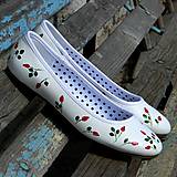 Ponožky, pančuchy, obuv - Maľované balerínky - jesenné - 14543705_