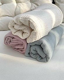 Úžitkový textil - Mušelínový uterák veľký (Smotanová) - 14543842_