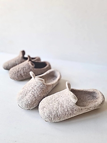 Detské topánky - Vlnené papuče pre deti-zvieratko - 14548316_
