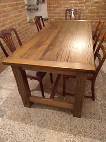 Nábytok - Jedálensky stôl " starý dub 3" - 14547857_