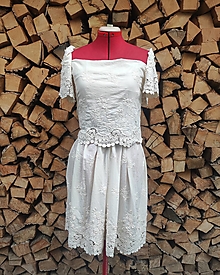 Šaty - Letné madeirové šaty (rôzne varianty) (smotanová (3D kvety)) - 14549926_