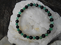 Náramky - green and smaragd black turmalin - 14552695_