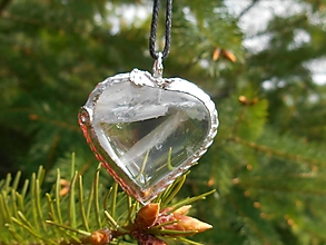 Náhrdelníky - cristall heart-srdce-krištáľ-prívesok - 14552685_