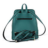 Batohy - Štýlový dámsky kožený ruksak z prírodnej kože v tmavo zelenej farbe - 14551711_