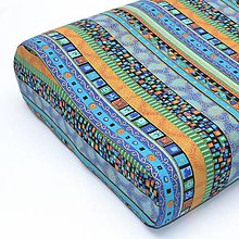 Úžitkový textil - Tyrkysová so vzorom v pásoch- obliečka na anatomický vankúš - 14550842_