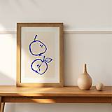 Grafika - Plagát| Matisse| modrá jablká - 14550828_