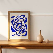 Grafika - Plagát| Matisse| modrá rastlina 02 - 14550393_