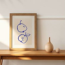 Grafika - Plagát| Matisse| modrá jablká - 14550828_