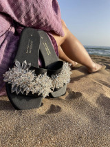 Ponožky, pančuchy, obuv - Crystal Kožené sandále - 14550952_